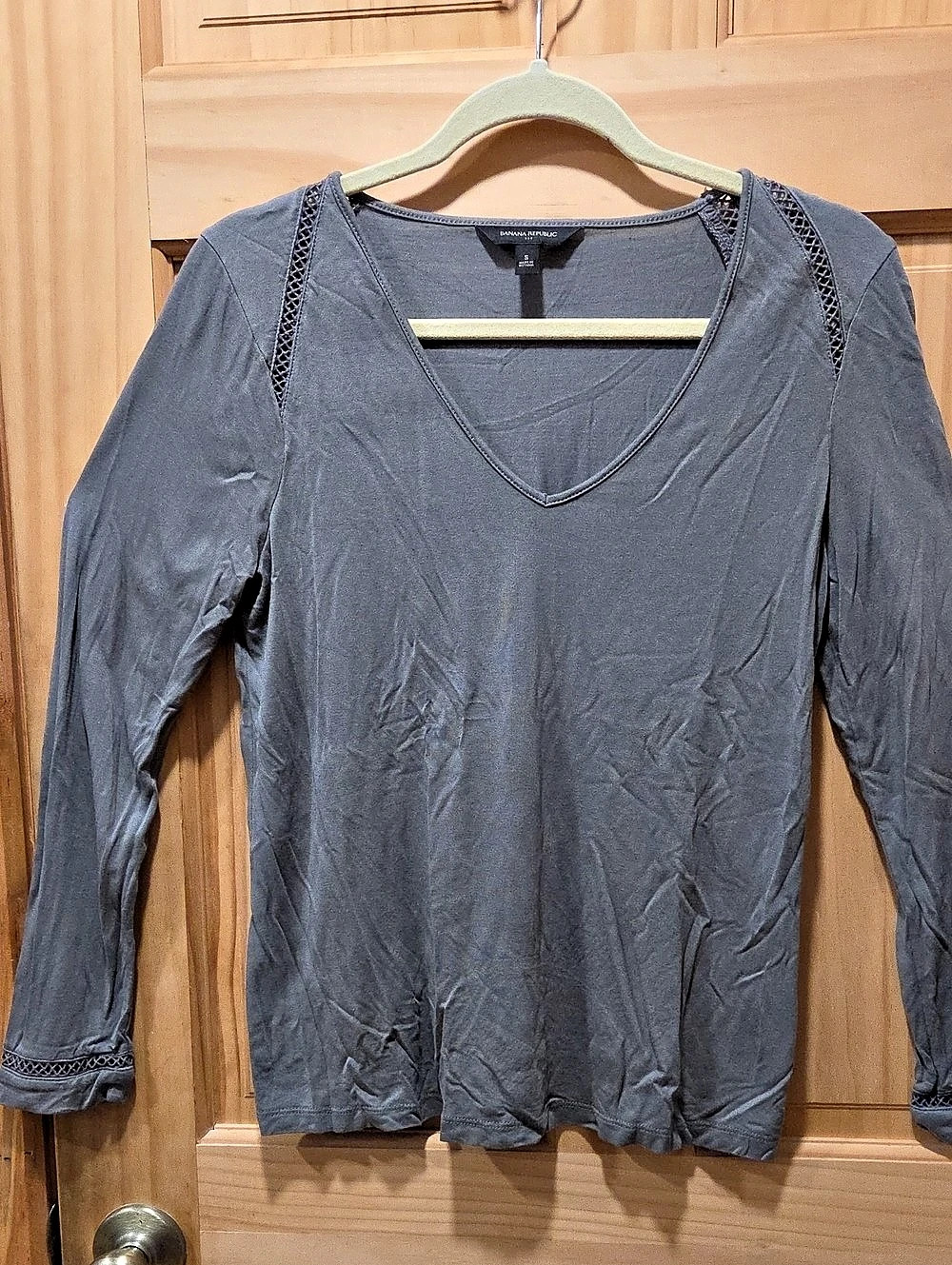 Banana Republic Gray Long Sleeve Top